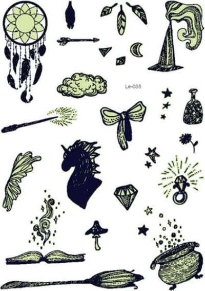 Halloween Nep Tattoo - Glow in the Dark - Magisch