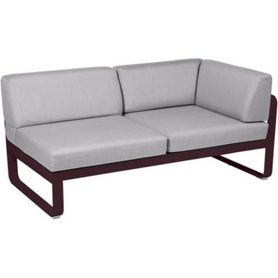 Fermob BELLEVIE hoekmodule rechts - B9 zwarte kers - 79 Flanelgrijs