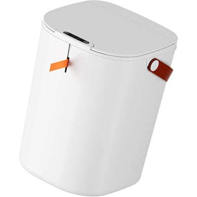 Poubelle à Capteur 20L avec Poignée ABS Induction Automatique Sans Contact Poubelle pour Salle de Bain Blanc blanc