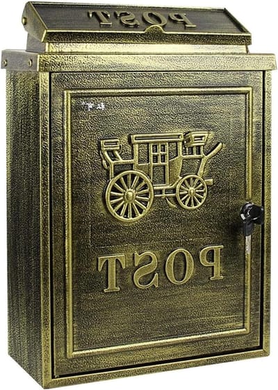 Brievenbus - Postbus Mailbox - Post Opslag - Anti-roest Constructie - 28 x 12.5 x 41 cm - Donkergrijs