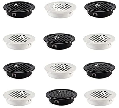 Ronde Ventilatieopeningen Set van 12 Stukken – Roestvrij Staal voor Keukenkasten en Schoenenkasten