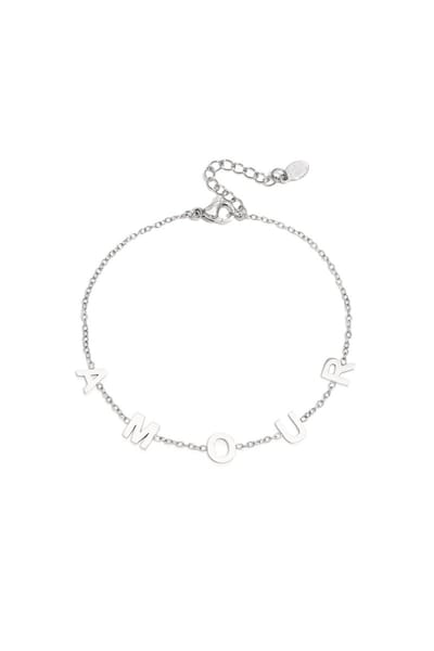 Goudlief.nl Armband amour - chunky letters - verkleurt niet - roestvrij staal