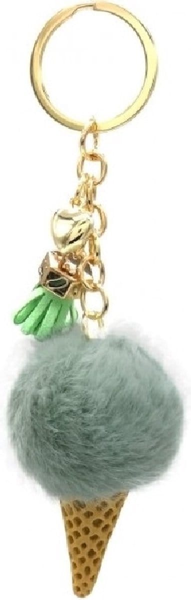 Voor alle ijsliefhebbers is dit een perfecte sleutelhanger met een lekker ijsje op een hoorntje. Een leuke sleutelhanger om bijvoorbeeld aan je sleutelbos vast te maken. Voor uzelf of als Cadeau.