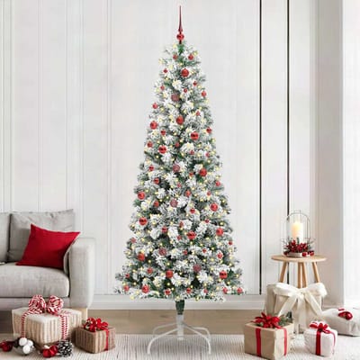 vidaXL - Kunstmatig - Gelen - Kerstboom - met - LED - -striplichten - 240 - cm - PVC