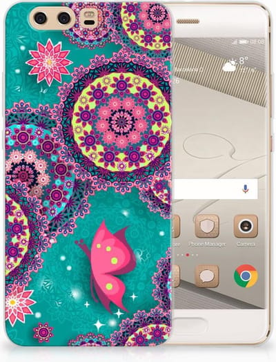 Huawei P10 Plus Hoesje maken Cirkels en Vlinders