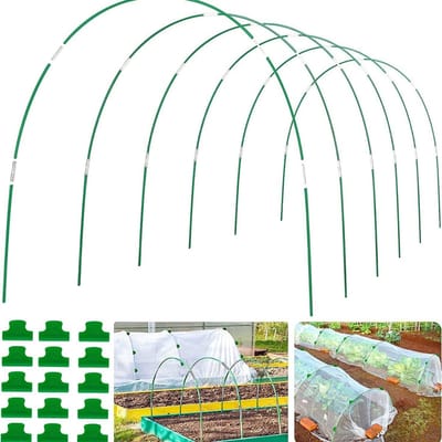 Hoepels voor kweektunnels - Set van 30 stuks, 40 cm - Kunststof gecoate roestbestendige glasvezel tuinhoepels voor verhoogde bedden