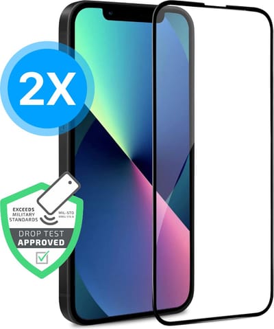 2x Screenprotector - Geschikt voor iPhone 13 Pro Max - Screen Protector - Full Cover - Plakgarantie