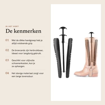 Dailygoods- Brancard met Dikke Handgreep - Schoen Brancard - Laarzen Expander - Plastic Schoenhouder - Stevig Materiaal - Roestwerende Coating - Schoenopvuller