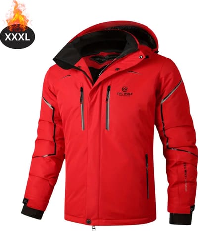 Bovista Skipak - SkiBroek - Skijas - Ski Suit - Wintersport - Heren - Winter - Warm Fleece - Rood - Maat XXXL