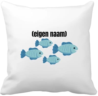 Akyol - groep vissen met eigen naam Kussen hoes - Vis - vissen liefhebbers - iemand die houdt van vissen - verjaardag - cadeau - kado - geschenk - 40 bij 40 cm