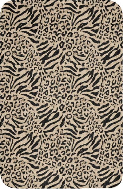 WC mat 40x60 cm - Antislip - Giraf - Zebra - Motief - Bruin - Toiletmat - Vloermat - Douchemat - Toilet tapijt - Toiletmatten