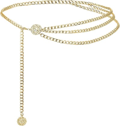 Elegante Gouden Tailleketting van Metaal, Buikketting en Lichaamsketting - 105 cm, 1 Stuk voor Mode en Accessoires