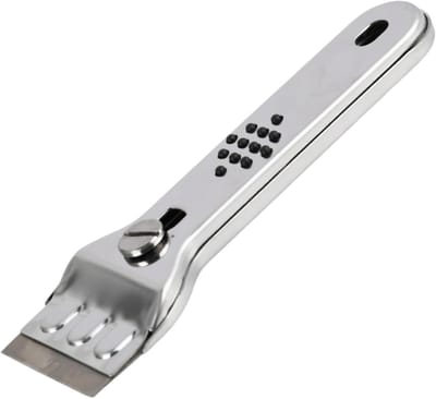 Keramische kookplaat schraper van roestvrij staal, 13.5x4.5cm, ideaal voor glas en keramiek, duurzaam en efficiënt