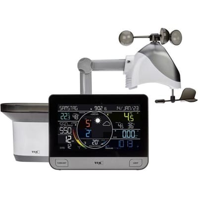 TFA Dostmann WLAN View Pro 35.8003.01 WiFi-weerstation Verwachting voor 7 dagen (alleen met WiFi) Aantal sensoren max.: 4