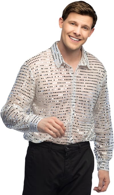 Boland - Shirt Disco (XL) - Volwassenen - Danser/danseres - Glitter and Glamour- 80's & 90's - Disco