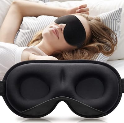 Unisex 3D verzwaard slaapmasker om oogdruk te verlichten en licht buiten te sluiten. Verstelbare bandjes maken hetvoor voor reizen, yoga en andere gelegenheden.
