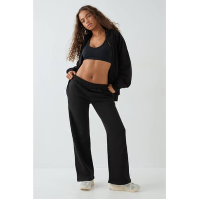 Dames Dsgn Studio Petite Rechte Pijp Joggingbroek | Zwart | Maat: XS