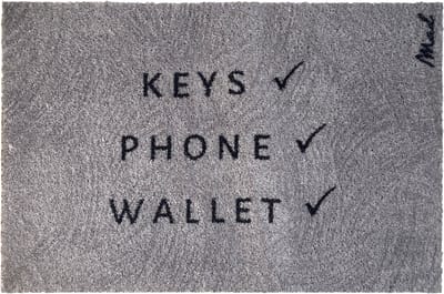 Mad About Mats - Brick - deurmat - keys phone wallet - schoonloop/scraper - wasbaar - 50x75cm