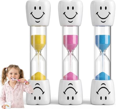 Set van 3 kleurrijke zandlopers voor kinderen, 3 minuten timer, schokbestendig en waterdicht, ideaal voor tandenpoetsen en spelletjes