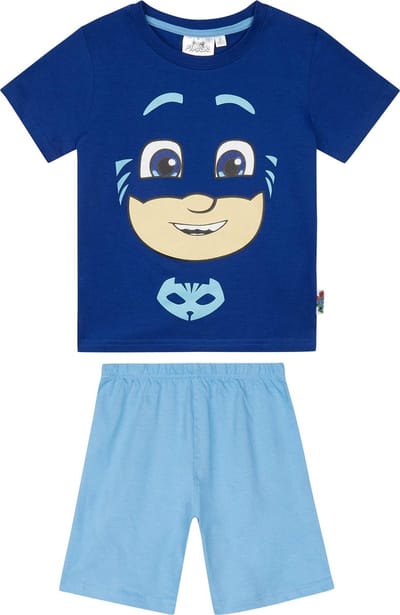 PJ-Masks Pyjama met korte mouw - blauw - Maat 98