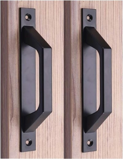 Schuifschuur deurklink hardware - houten tuindeur schuur deuren - zwart 196cm