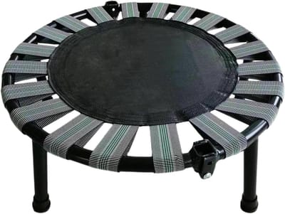 Mini Trampoline - Fitness Springkussen - Binnen Sporten - Opvouwbaar Ontwerp - 45x16 cm - Grijs