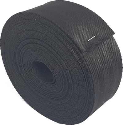 Boomband / Gordelband – 25 meter – 50 mm – Zwart - Autogordel
