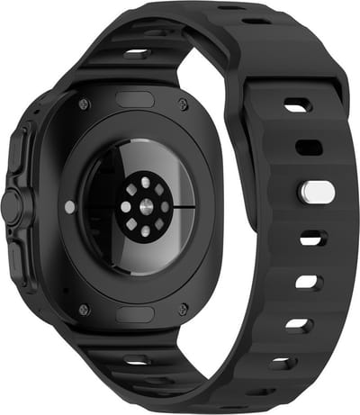 Siliconen bandje - geschikt voor Samsung Galaxy Watch Ultra (47mm) / Ultra 2025 (47mm) - zwart