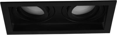 TRIO KENAI - Inbouwspot - Zwart mat - excl. 2x GU10 4,5 W - Zwenkbaar - Plafondbevestiging