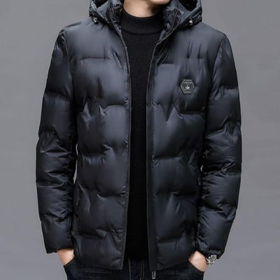 Winter Revers Mode Casual Licht Katoen-gewatteerde Jas Heren Middelbare leeftijd Trend Warm Katoen-gewatteerde Jas Korte Katoen-gewatteerde Jas 4XL black
