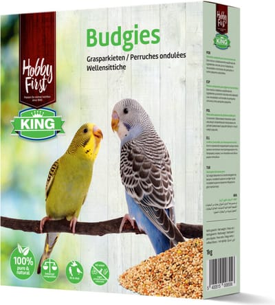 7x HobbyFirst King Grasparkieten 1 kg