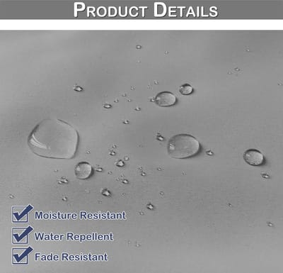 Qelus Winddicht Buitengordijn Extra Breed 254cm - Outdoor Gordijn Boven & Onder Oogjes - Waterdicht Verduisterend - Rideau Extérieur Imperméable - 254x213cm - Lichtgrijs(1 Stuk)