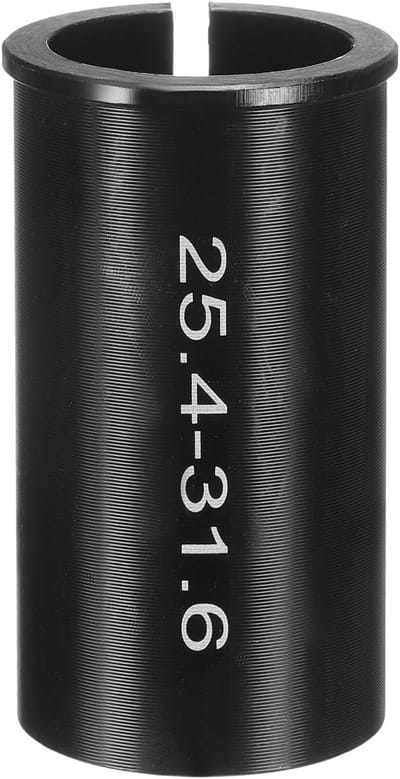Zadelpen Verloopstuk - Zadelbuis Adapter - Fiets Zadel Verstellen - Aluminium Legering - 25.4 mm naar 31.6 mm - Zwart