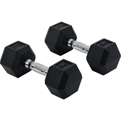 HOMCOM Set van 2 korte halters in zeshoekige vorm A91-018V01