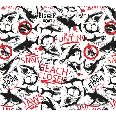 Jaws Beach Closed Gaming Mouse Mat - Small
