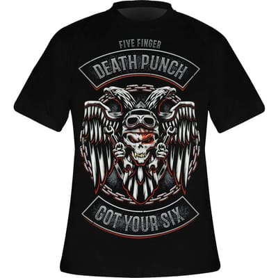 Five Finger Death Punch - Biker Badge Heren T-shirt - L - Zwart