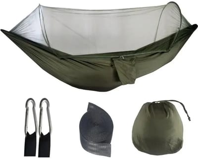 ACEP Camping hangmat - Hangmat - 120x250 CM - tot 200KG - Incl klamboe - Nylon - Hangmatten - Hangmat tent - Hangmat camping - Camping