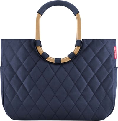 Reisenthel Loopshopper L Shopper - 25L - Rhombus Midnight Gold Frame Blauw