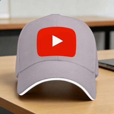 Casquette de Baseball Décontractée Youtube Chapeau Trucker d'Été Haute Qualité Chasse Camping Casquette Snapback Hommes Femmes Casquettes de Baseball Mode One Size red