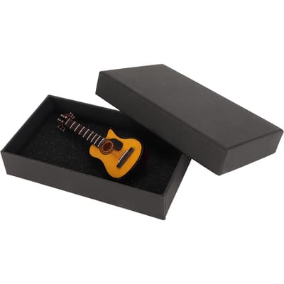 Broche Guitare Réaliste Tendance Résine Miniature Instrument de Musique Épinglette de Revers pour Diplômés en Musique