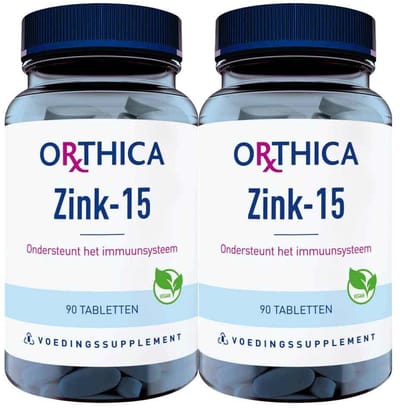 Orthica Zink 15 - 2 x 90 tabletten - Voordeelverpakking
