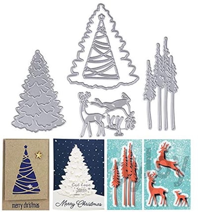 3 Stuks Kerstboom Snijdies - Scrapbooking Matrix Cutting Dies voor Papier en Kaarten