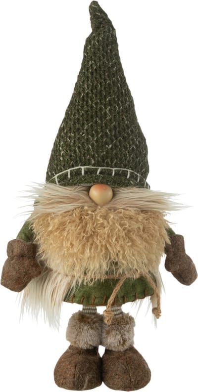J-Line figuur Kabouter gebreid - textiel - groen - large