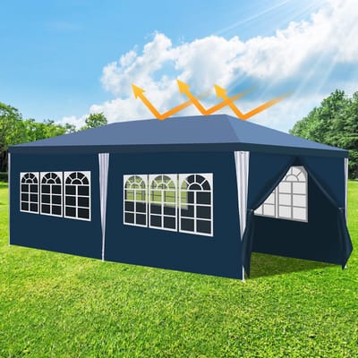 Partytent Paviljoen Zijwanden bruiloft receptie feesttent PE feesttent eenvoudige montage 3x6m groen