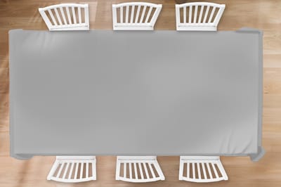 Tafelkleed - Tafellaken - 300x150 cm - Grijs - Effen print - Binnen en Buiten
