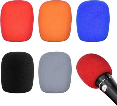 Set van 5 Dikke Schuim Microfoonhoezen voor Geluidsreductie, Geschikt voor KTV, Podium en Buitenactiviteiten