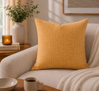 Timeless Linen Collection Kussenhoes - Maïs - 45x45 cm