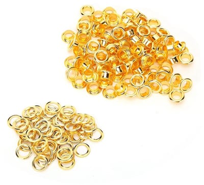 Dailygoods- Grommet 200 Stuks - 6mm Messing - Schoenenring - Holle Klinknagels - Handgemaakte Ambachten - Milieuvriendelijk Ontwerp - Schoenringen