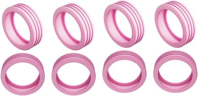 Set van 8 Siliconen Koffers met Wielen - Beschermhoezen voor Spinner Bagage en Bureaustoelwielen, Roze, Mode Accessoire