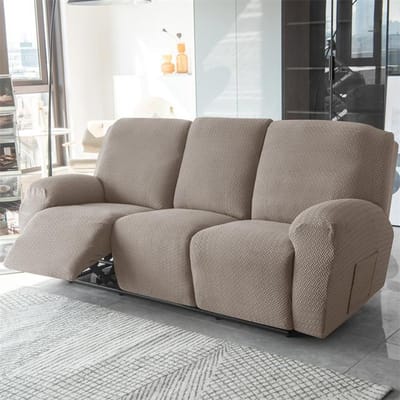 Housse de canapé inclinable en Jacquard de couleur unie, style nordique, extensible, pour salon, fauteuil inclinable, détente, paresseux, garçon